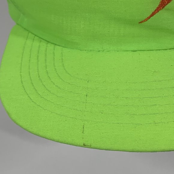 Vintage 90s Newport Cigarettes Neon Green Embroidered Snap Back Hat Cap - Picture 3 of 9